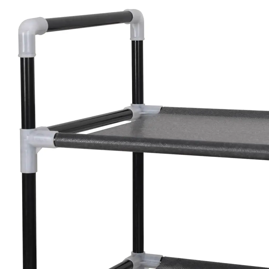 Black Shoe Storage Rack with 8 Shelves