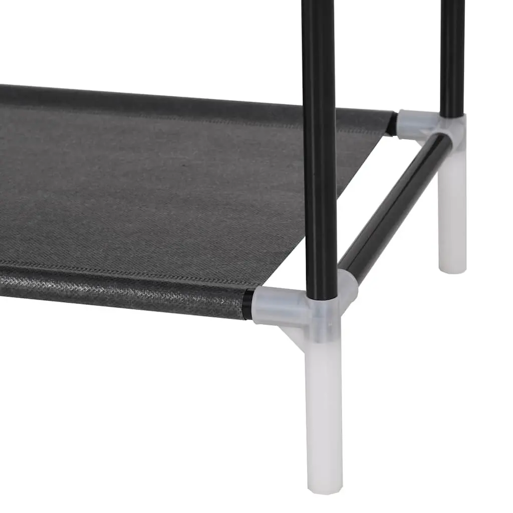 Black Shoe Storage Rack with 8 Shelves