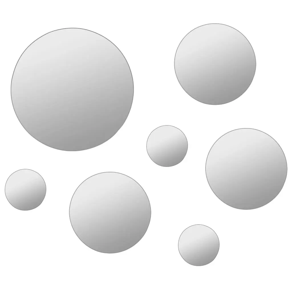 7-Piece Round Wall Mirrors for Home Use