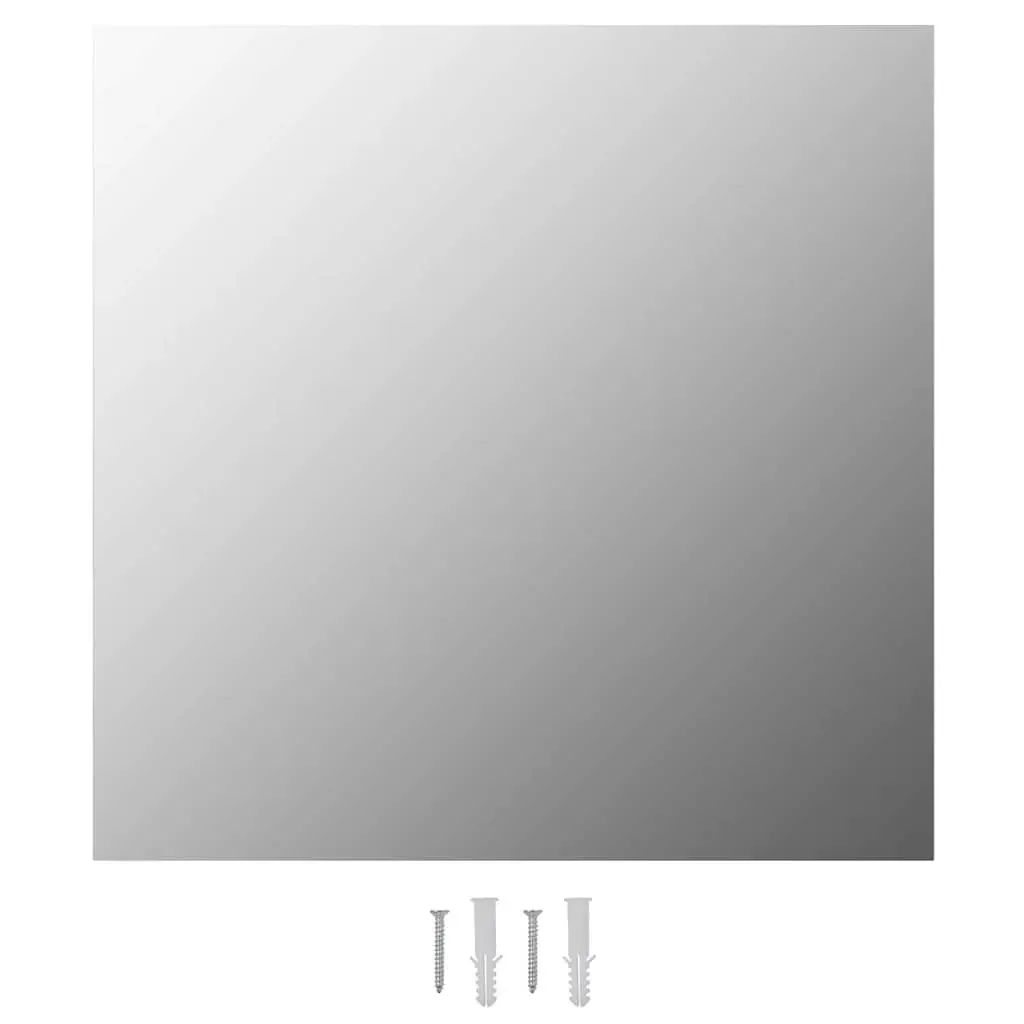 Silver 50x50 cm Square Wall Mirror