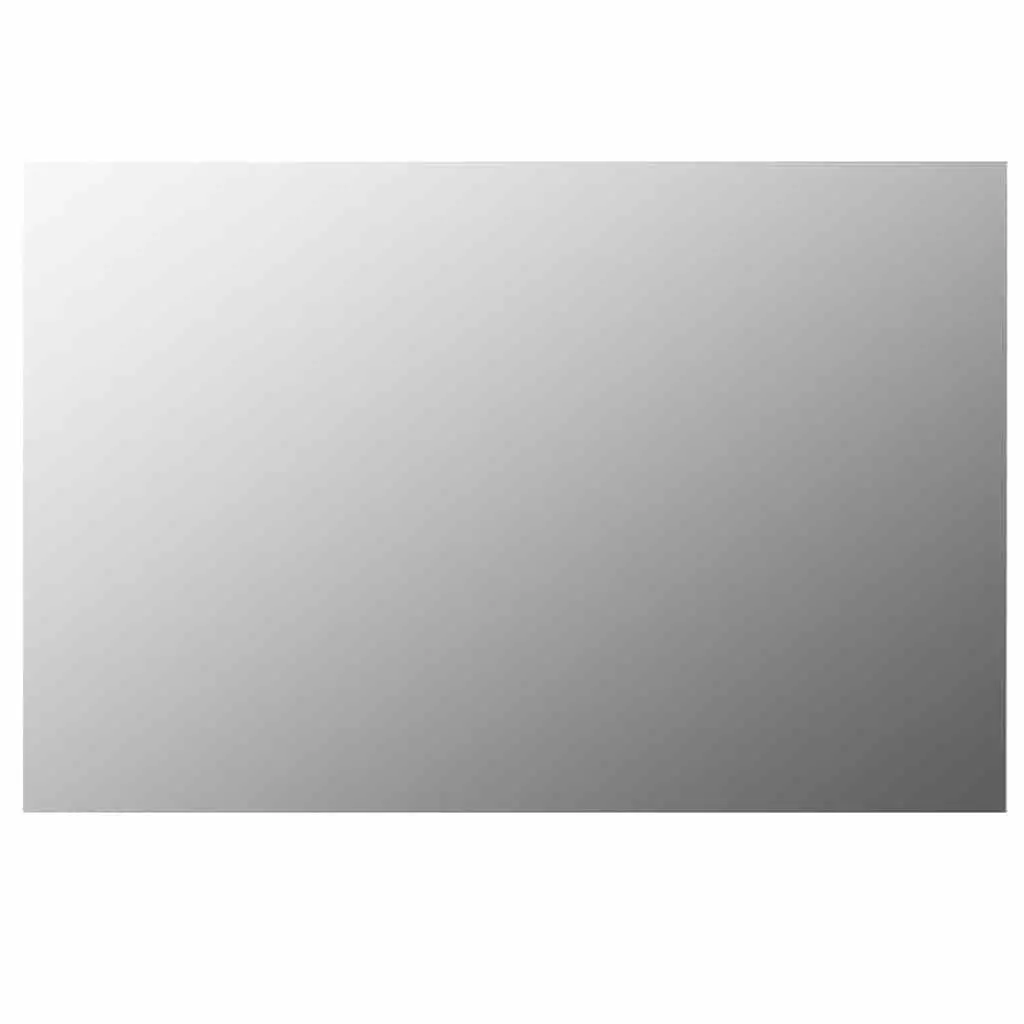 Silver Glass Rectangular Mirror 60x40 cm for Home Bedroom Living Room Decor