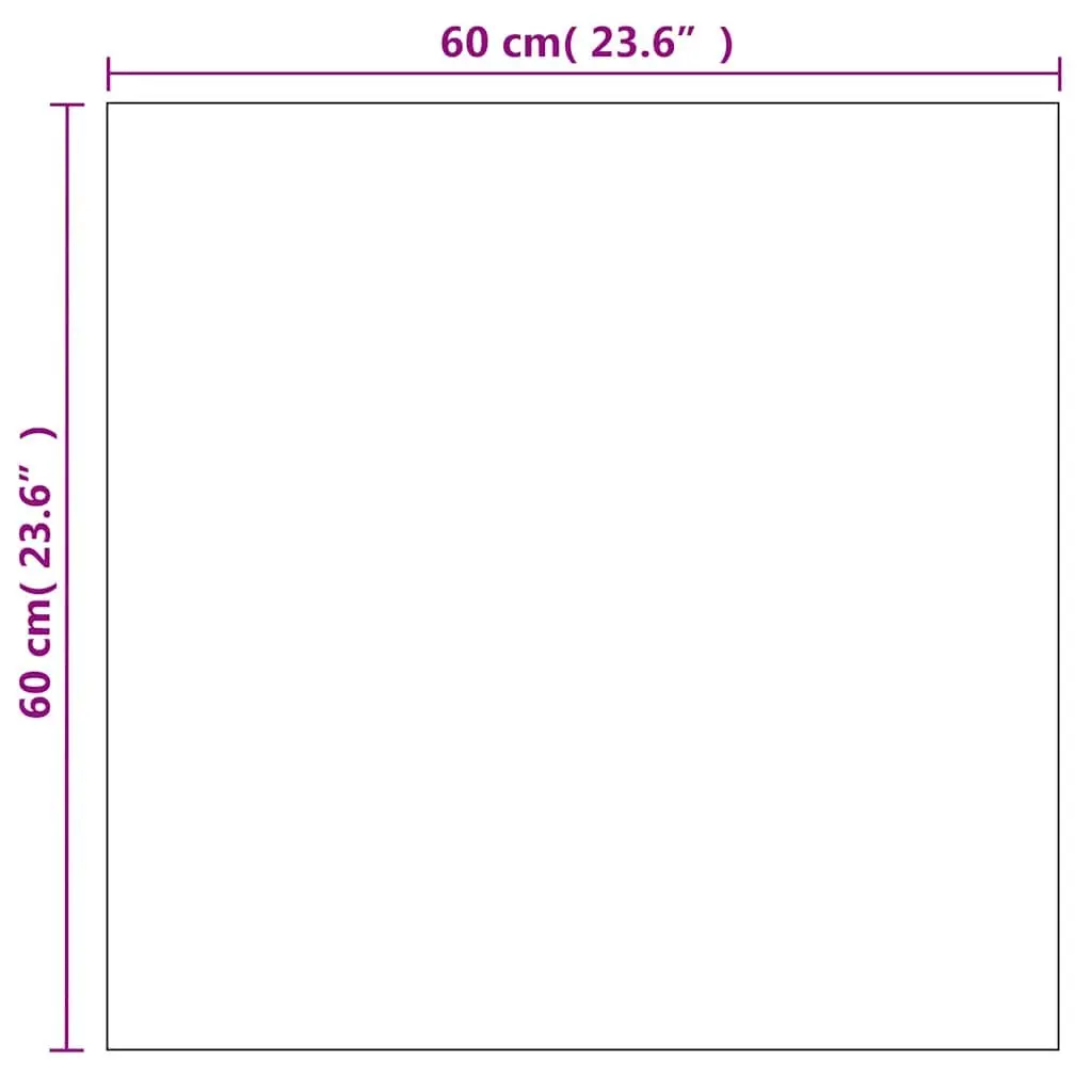 Square Wall Mirror Glass 60x60 cm Silver