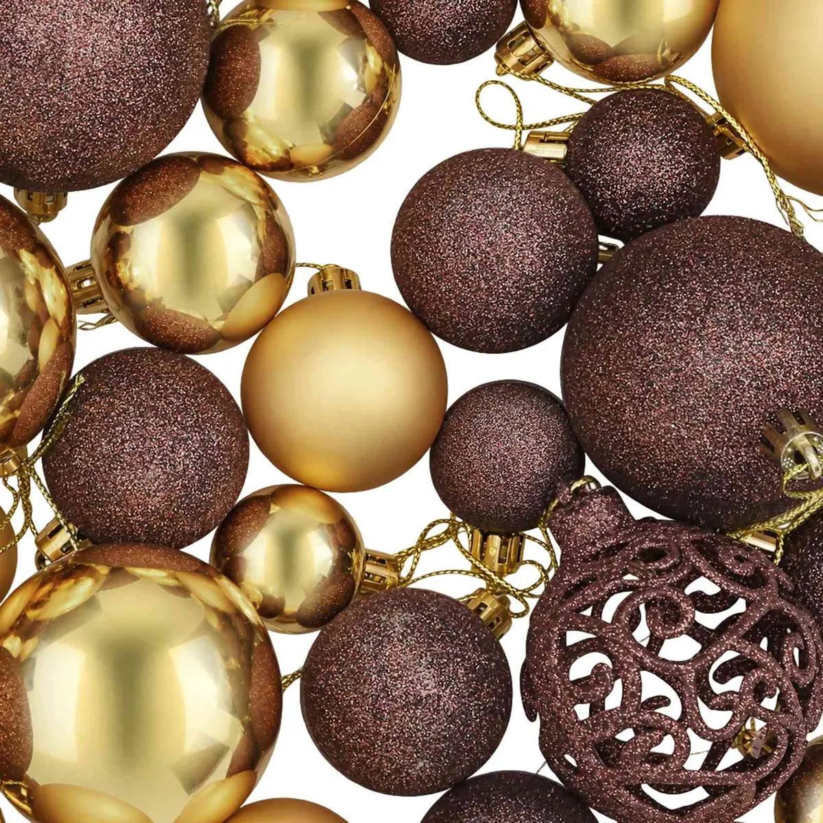 Christmas Ball Ornaments Set Shatterproof Plastic 3cm 4cm 6cm Multicolour