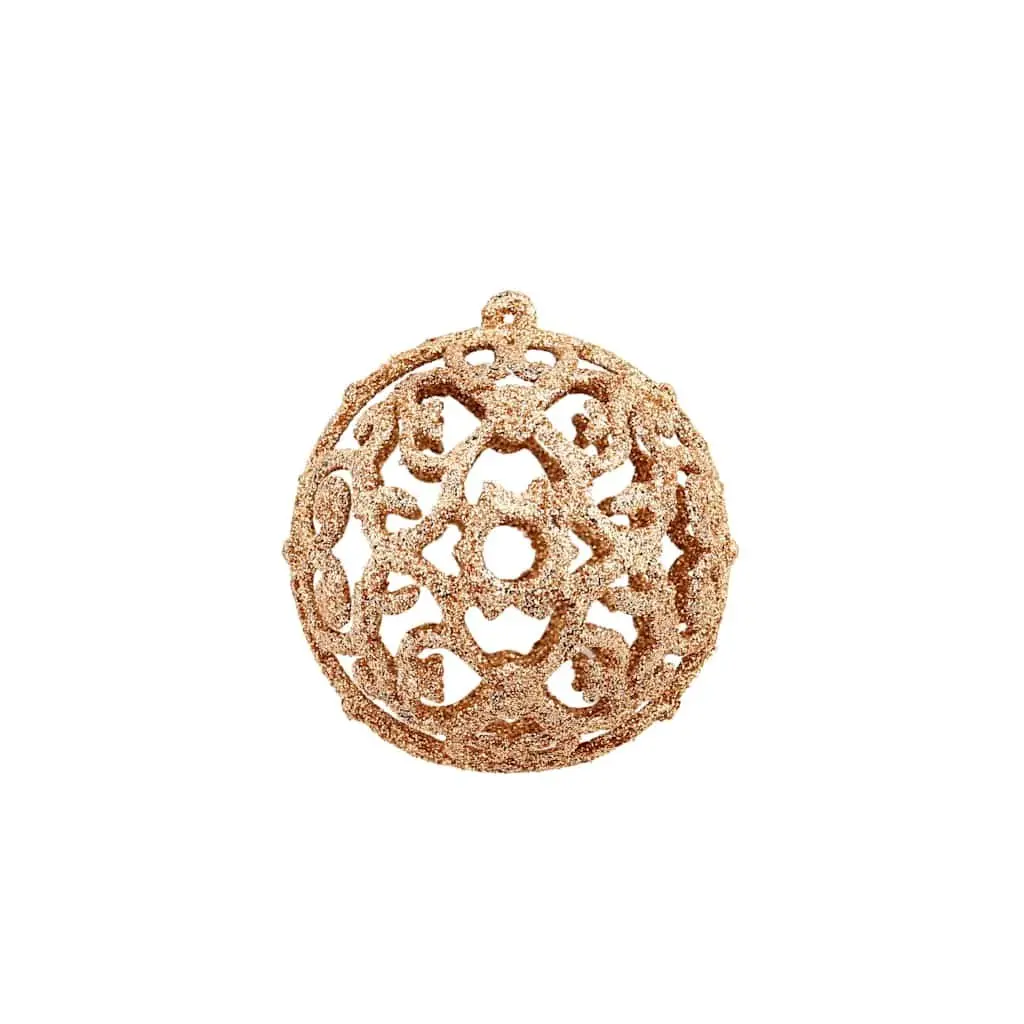Christmas Ball Ornament Set Shatterproof Plastic 3cm 4cm 6cm Rose Gold