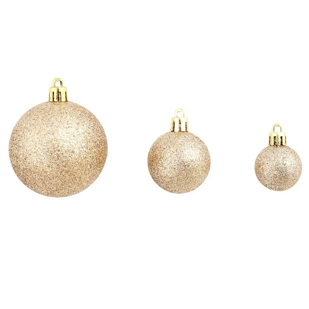 Christmas Ball Ornament Set Shatterproof Plastic 3cm 4cm 6cm Rose Gold