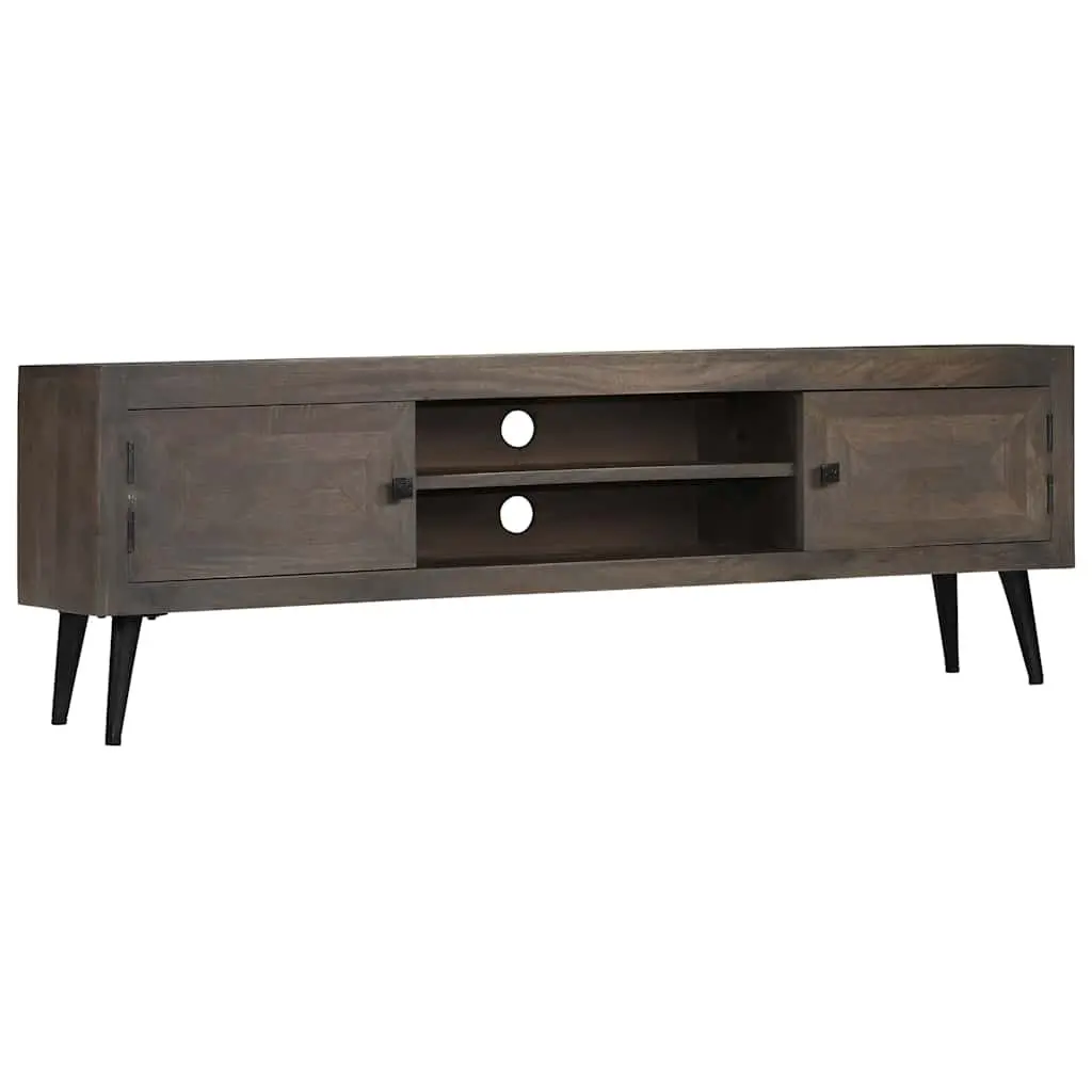 Grey Mango Wood Cabinet for Entertainment Use