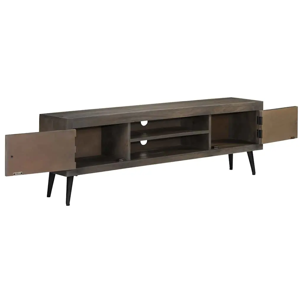 Grey Mango Wood Cabinet for Entertainment Use