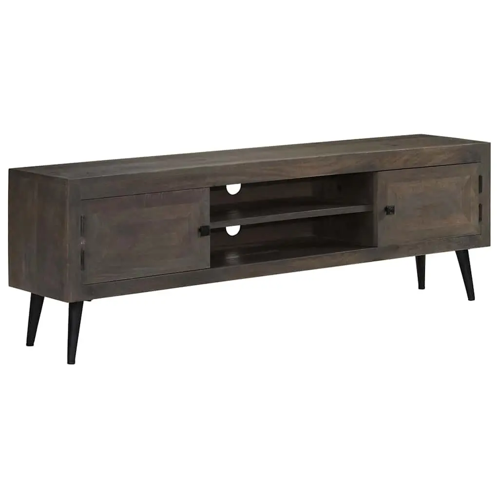 Grey Mango Wood Cabinet for Entertainment Use