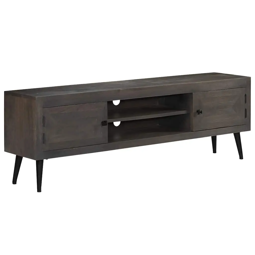 Grey Mango Wood Cabinet for Entertainment Use