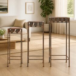3 Vintage Plant Stands for Home Decoration