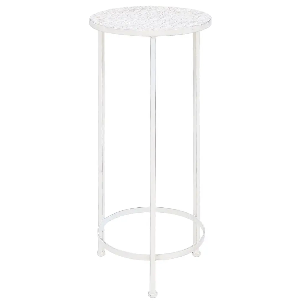 Plant Stand Set 3 Pieces Metal Antique White Vintage Nesting Garden Home Decor