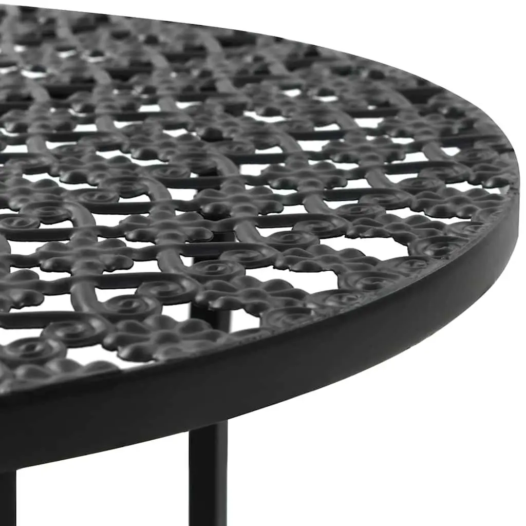 Bistro Table Metal 40x70 cm Black Antique Style