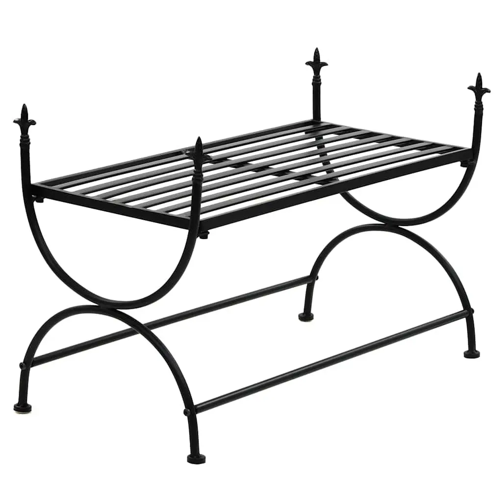 Black Metal Bench for Kitchen and Living Spaces