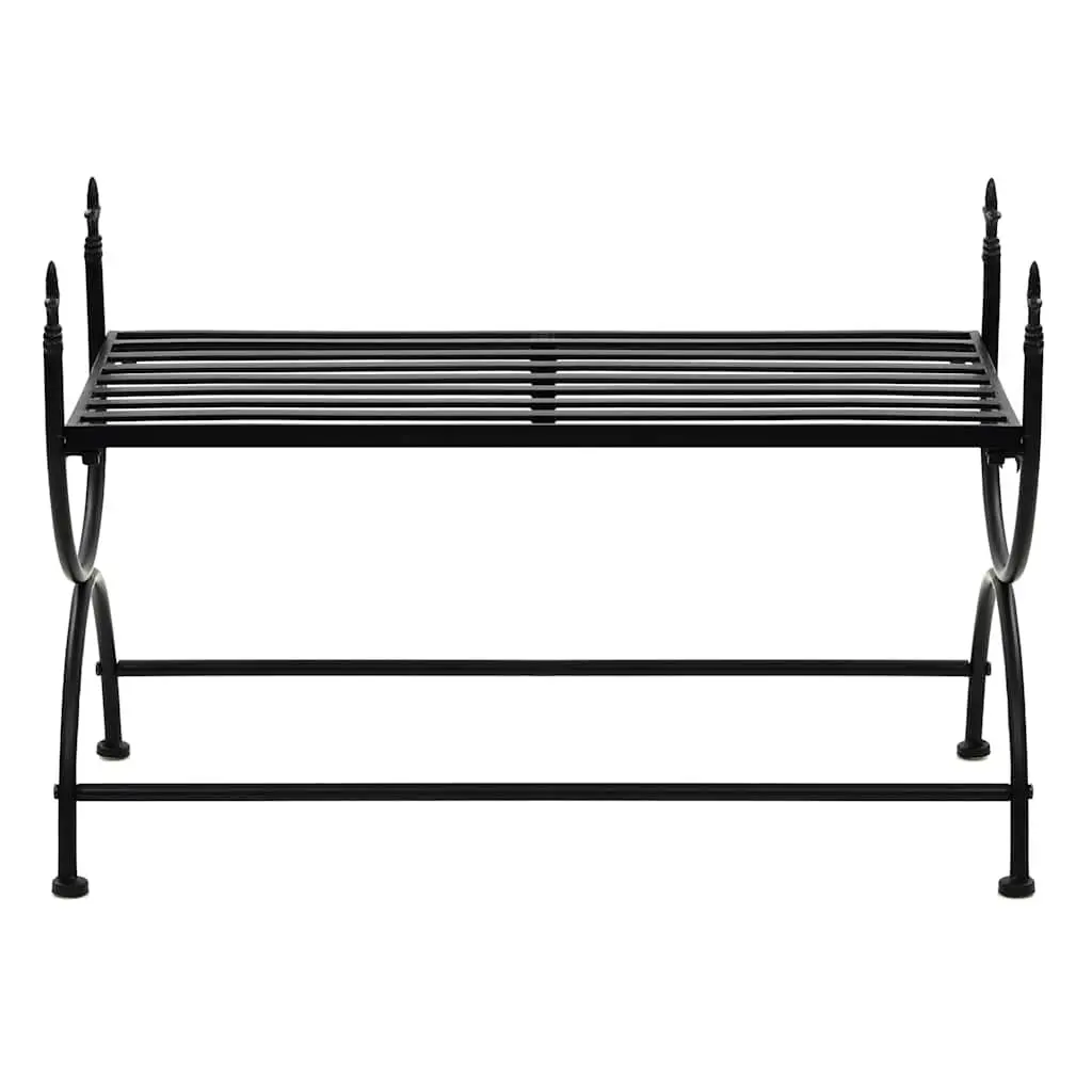 Black Metal Bench for Kitchen and Living Spaces