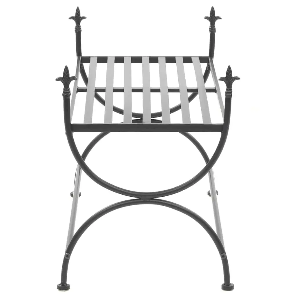 Black Metal Bench for Kitchen and Living Spaces