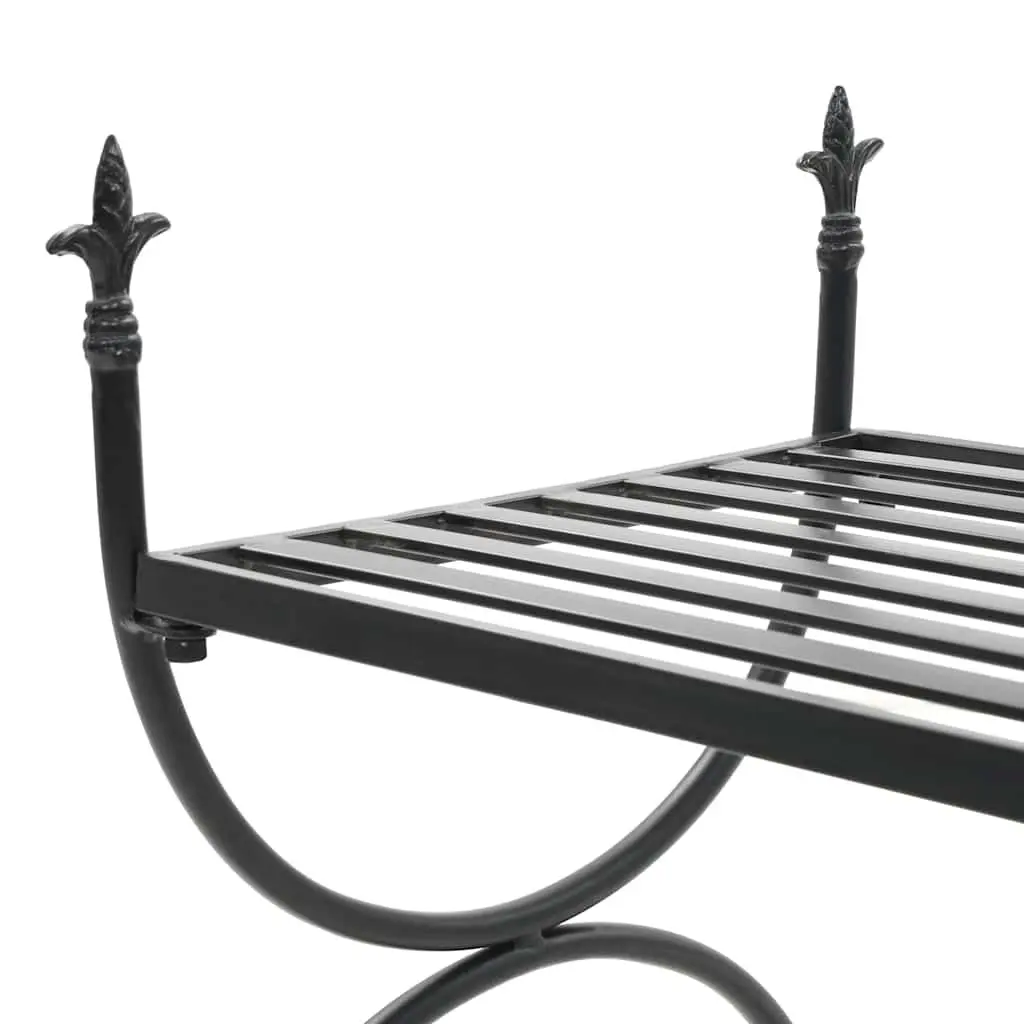 Black Metal Bench for Kitchen and Living Spaces