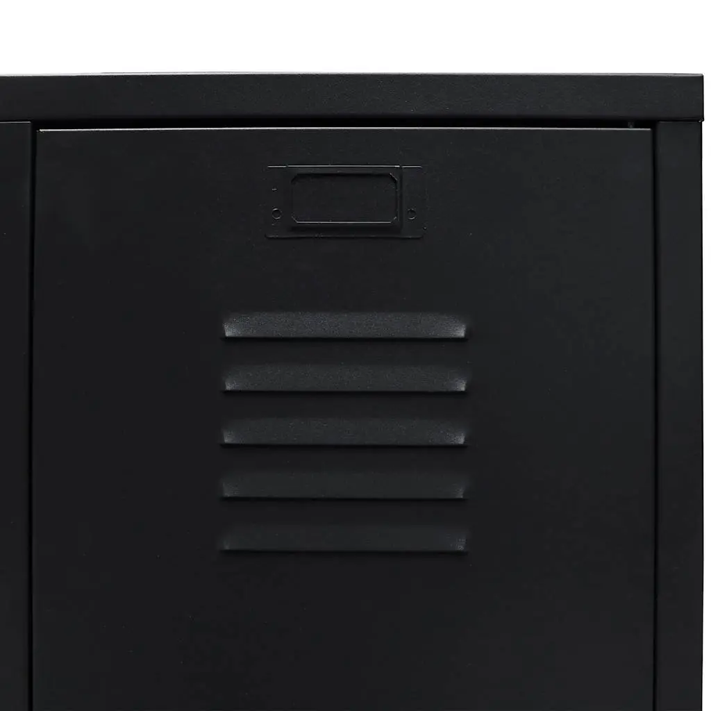 Metal Wardrobe Cabinet Sheet Metal 67cm x 35cm x 107cm Black