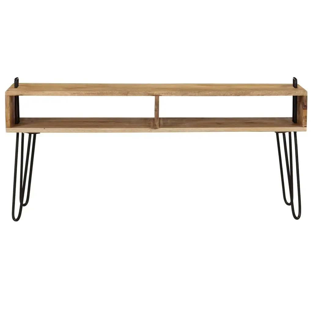 TV Stand Solid Mango Wood Living Room HiFi Cabinet Storage Shelf Industrial
