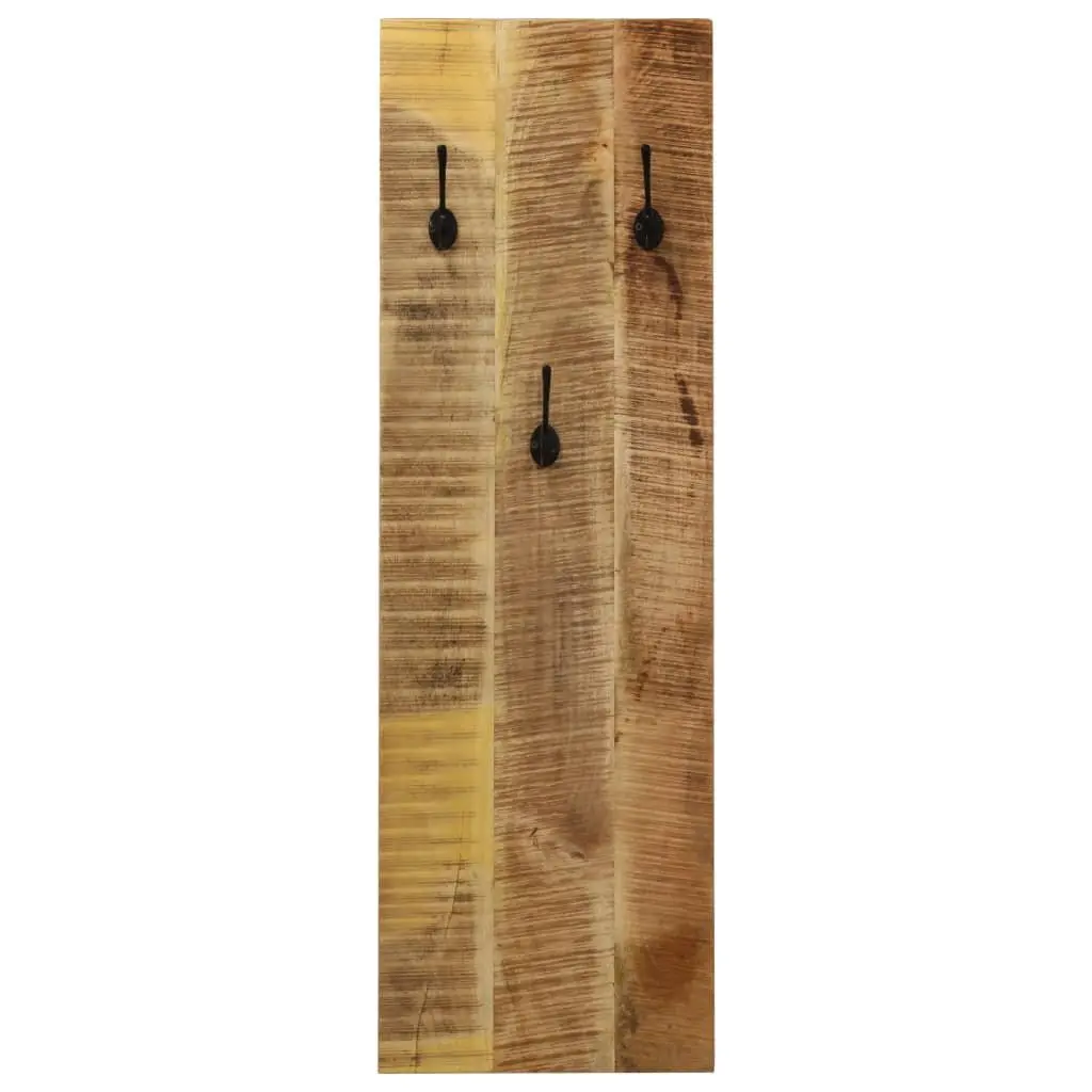 Wall-mounted Coat Rack Set Solid Mango Wood 36 x 110 x 3 cm Brown
