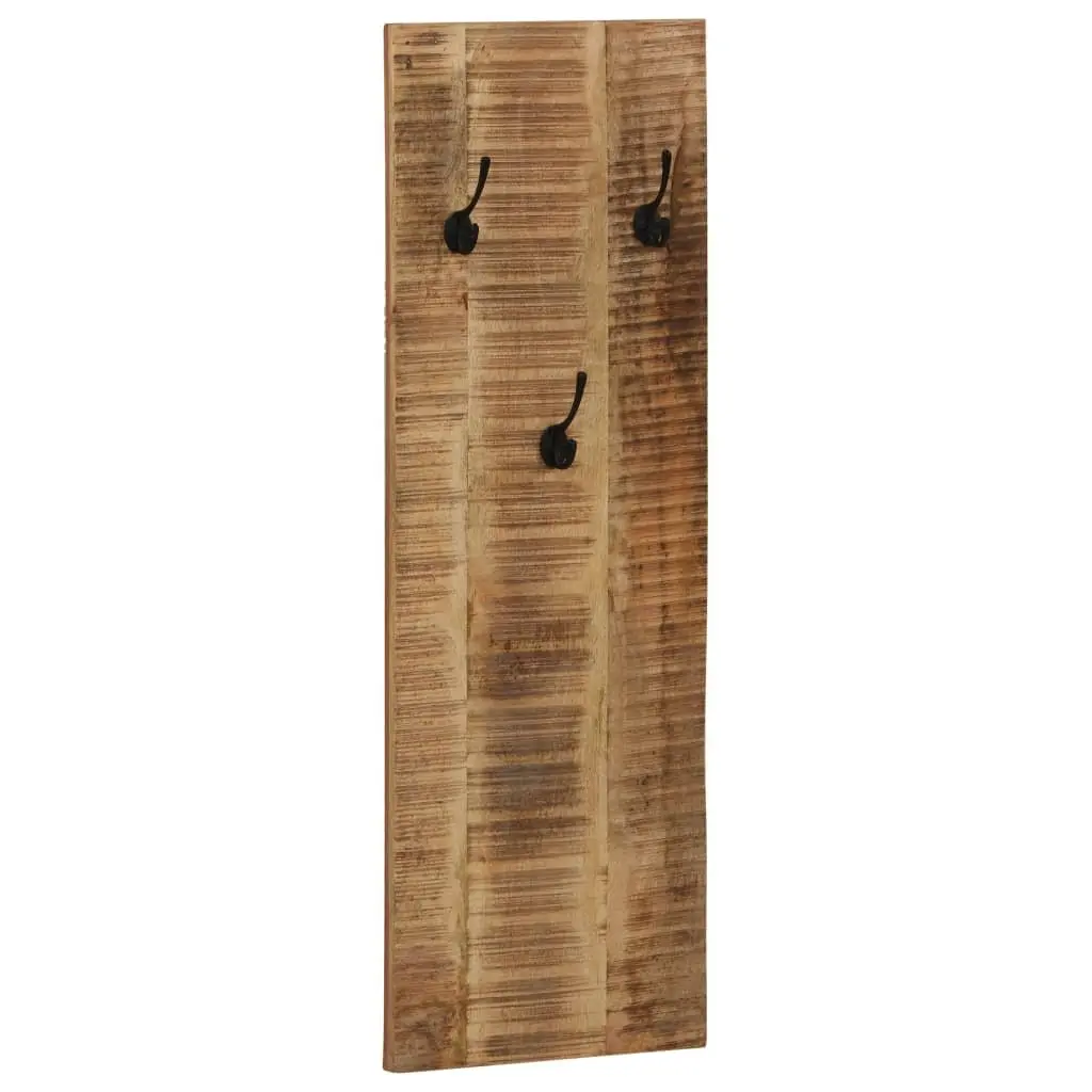 Wall-mounted Coat Rack Set Solid Mango Wood 36 x 110 x 3 cm Brown