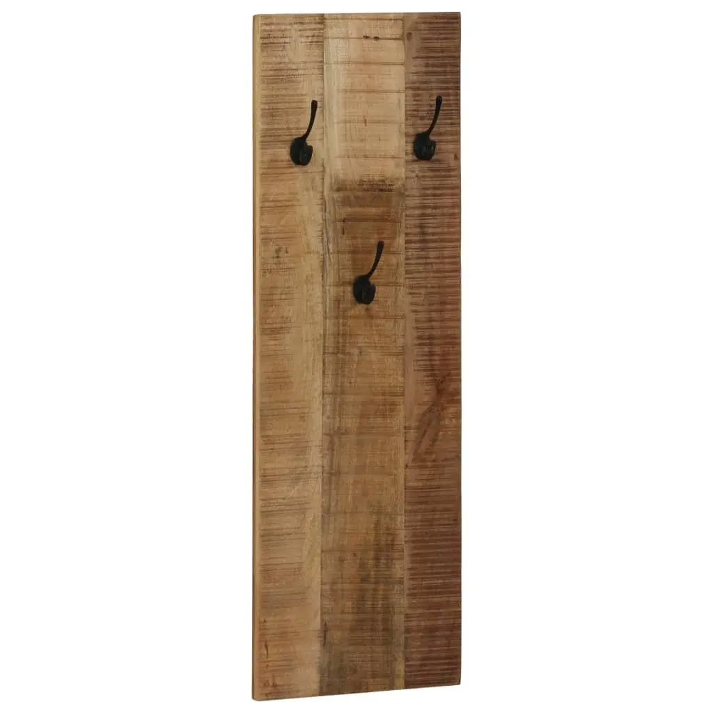 Wall-mounted Coat Rack Set Solid Mango Wood 36 x 110 x 3 cm Brown