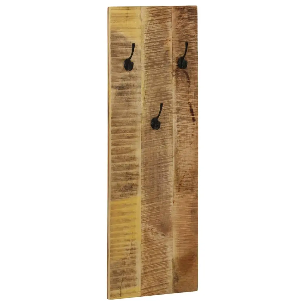 Wall-mounted Coat Rack Set Solid Mango Wood 36 x 110 x 3 cm Brown