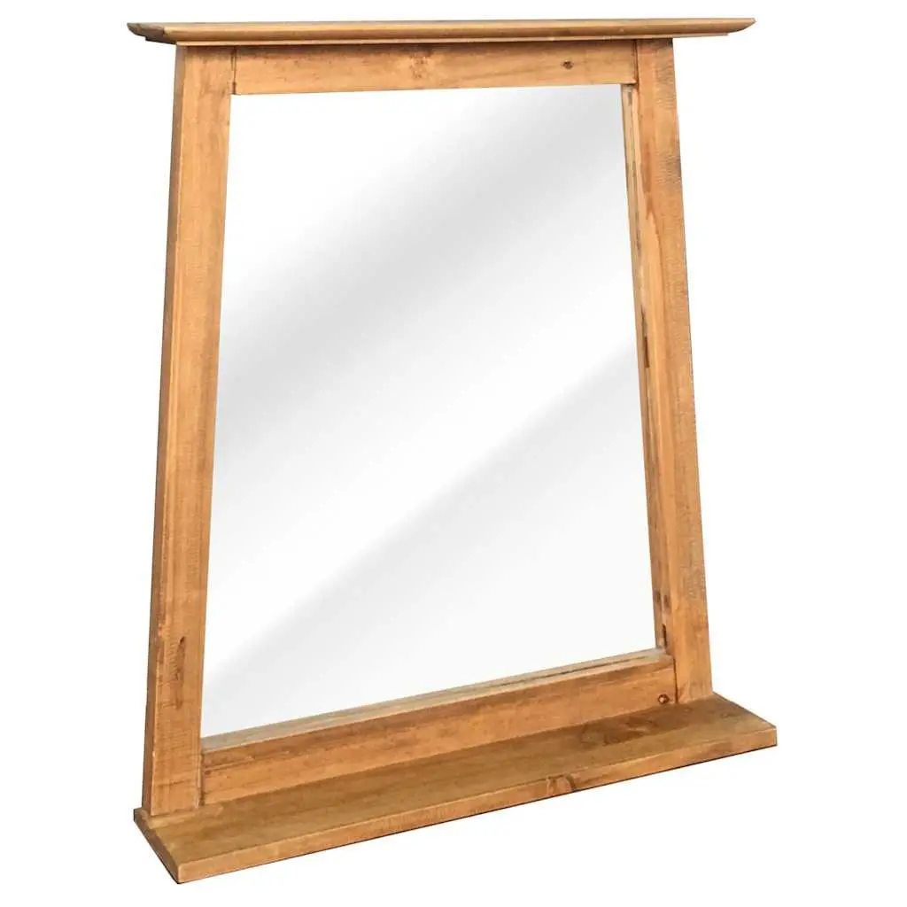 Bathroom Furniture Set Vanity Cabinet Mirror Retro Style Brown Wooden