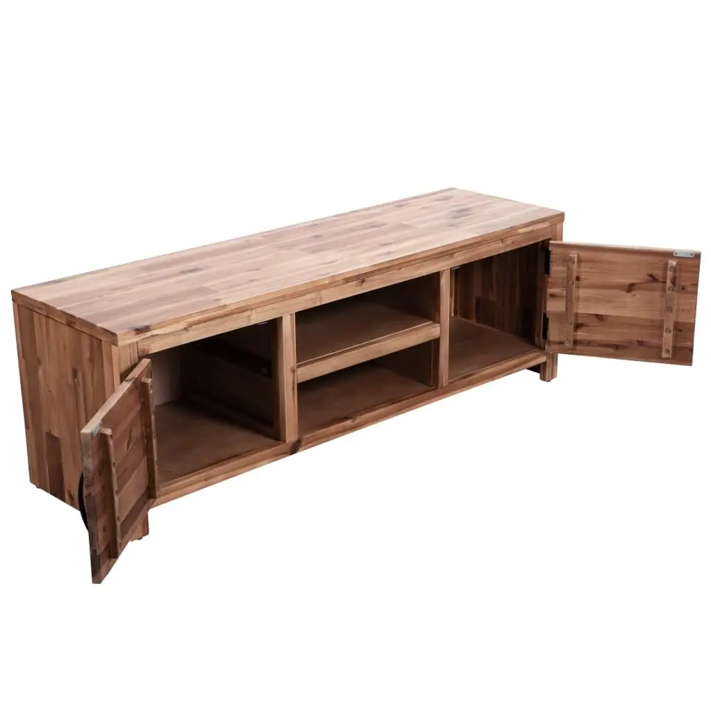 TV Cabinet Solid Acacia Wood Storage Unit Living Room Bedroom Lowboard