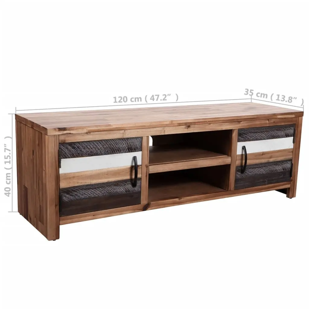 TV Cabinet Solid Acacia Wood Storage Unit Living Room Bedroom Lowboard