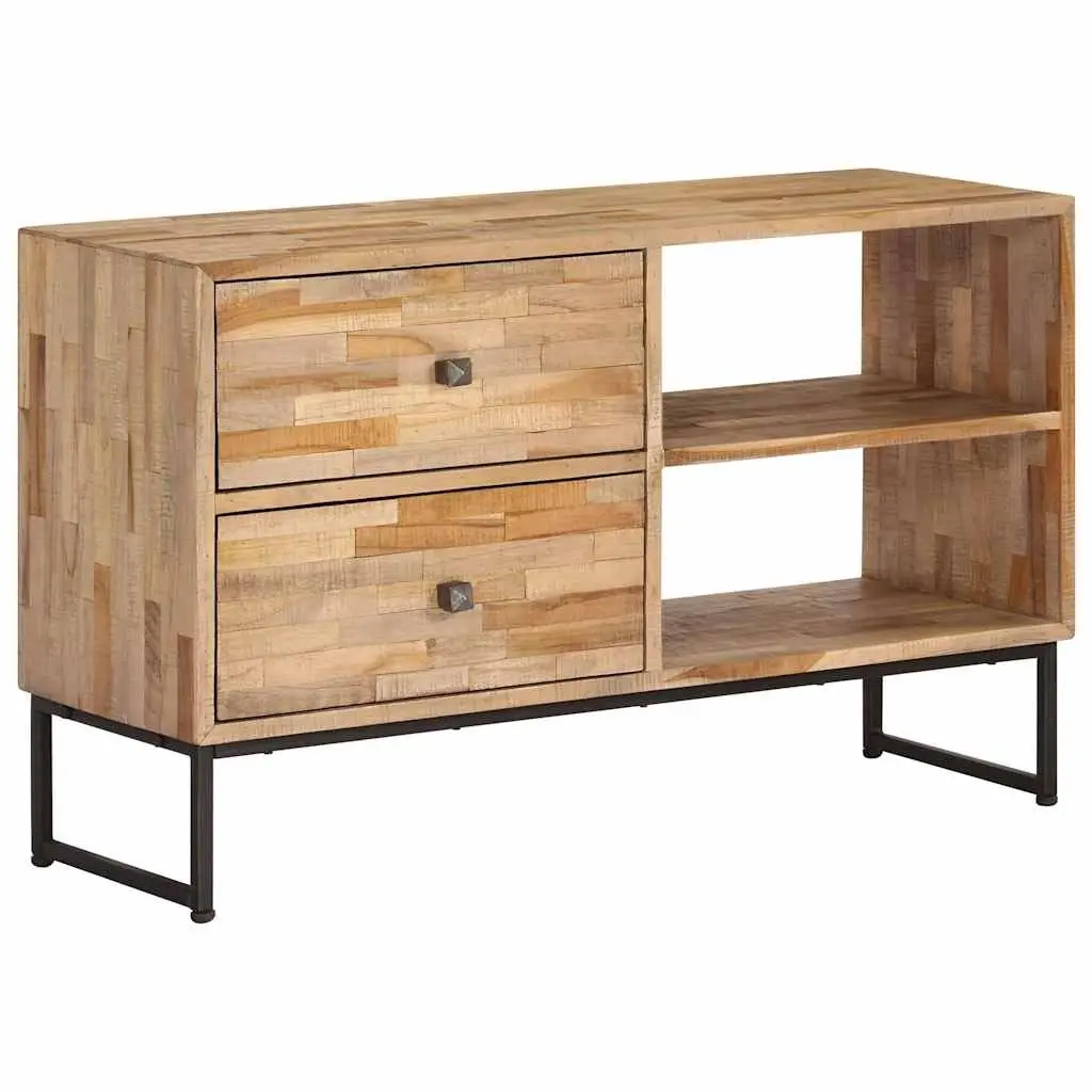 TV Cabinet Reclaimed Teak Wood Sideboard Lowboard Storage Unit Rustic Handmade