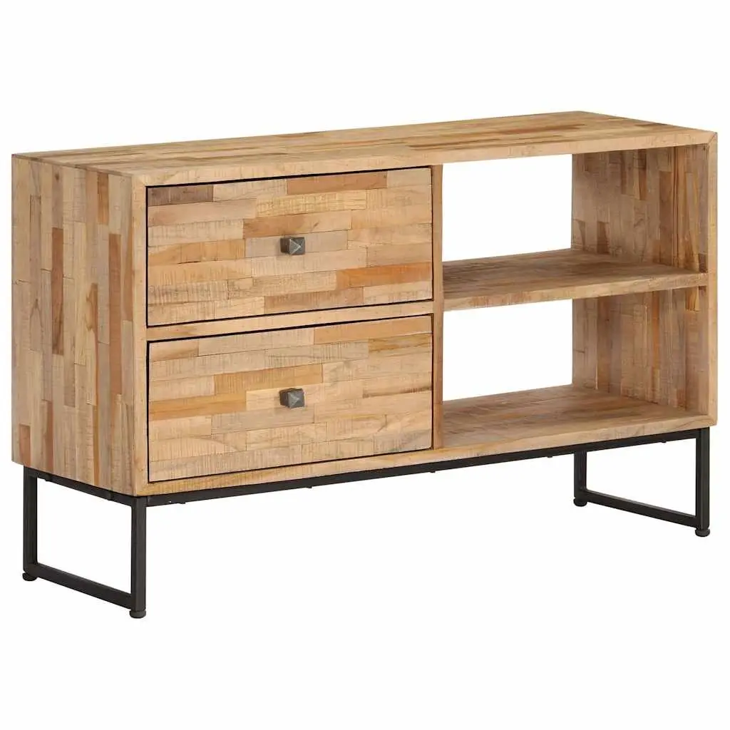 TV Cabinet Reclaimed Teak Wood Sideboard Lowboard Storage Unit Rustic Handmade