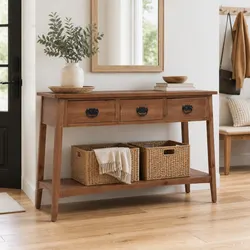 Practical Solid Fir Wood Console Table for Any Room