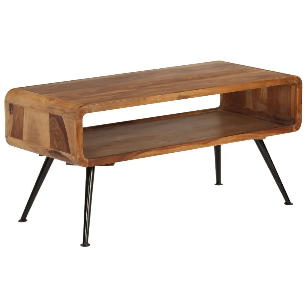 Coffee Table Solid Acacia Wood 95L x 40W x 45H cm Brown
