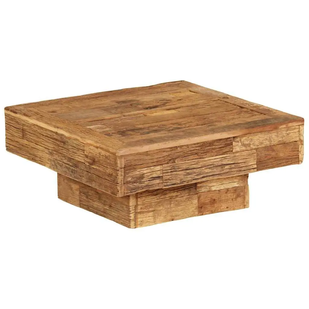 Coffee Table Solid Reclaimed Wood 70x70x30cm Brown Vintage Retro Side End