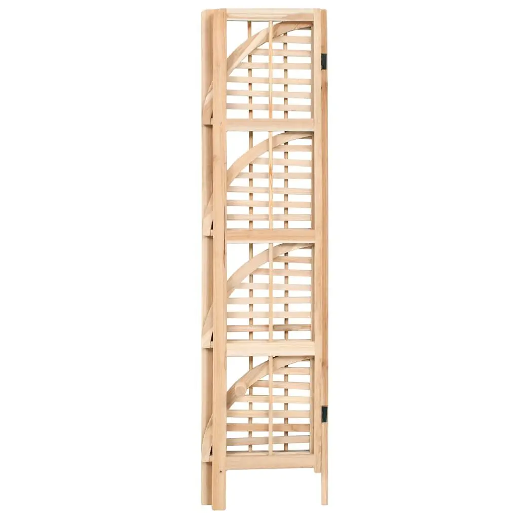 Corner Shelf Solid Cedar Wood Freestanding Storage Organizer 27 x 27 x 110 cm Beige