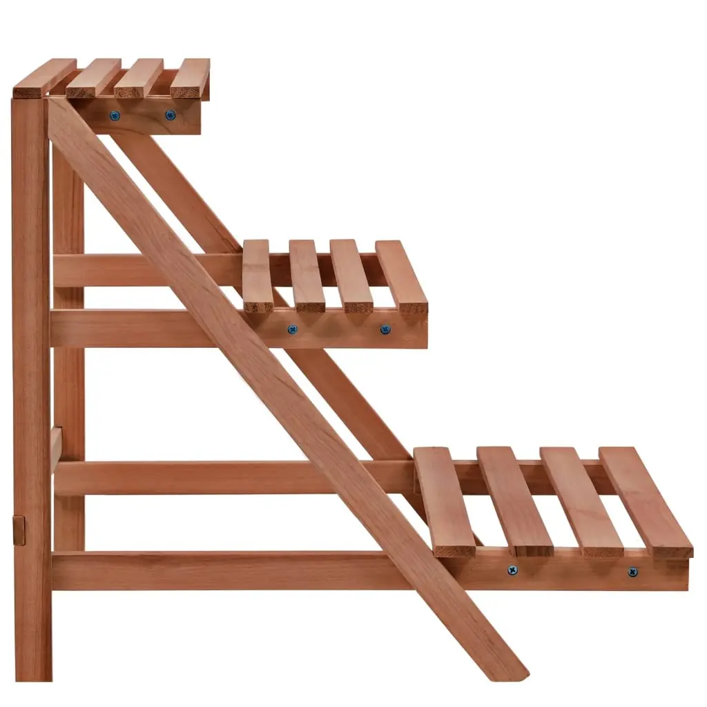 Cedar Wood 3-Tier Plant Stand Display Shelf Brown Garden Patio