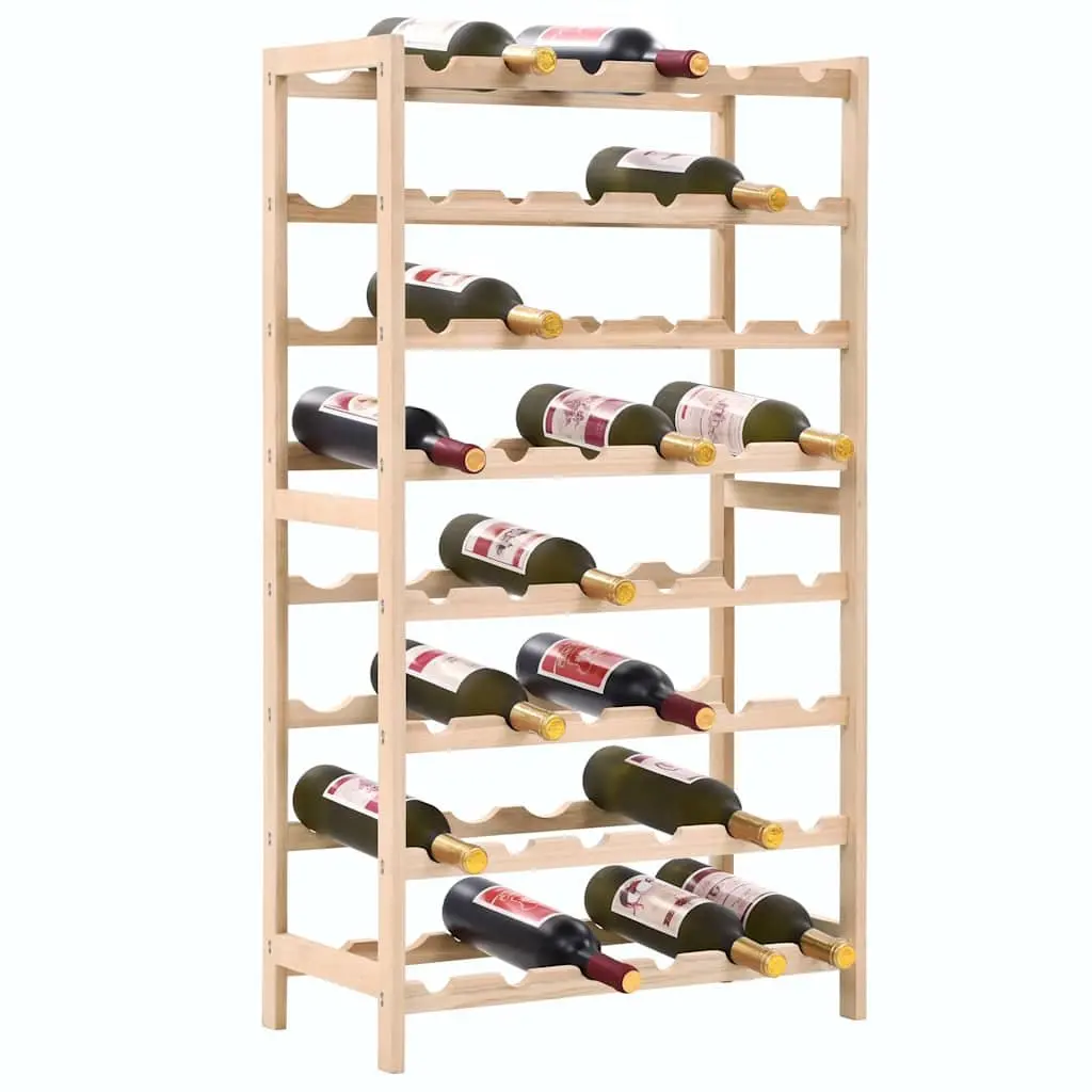 Wine Rack Cedar Wood 8 Tier Brown Storage Organizer Bottle Holder Display Stand Shelf
