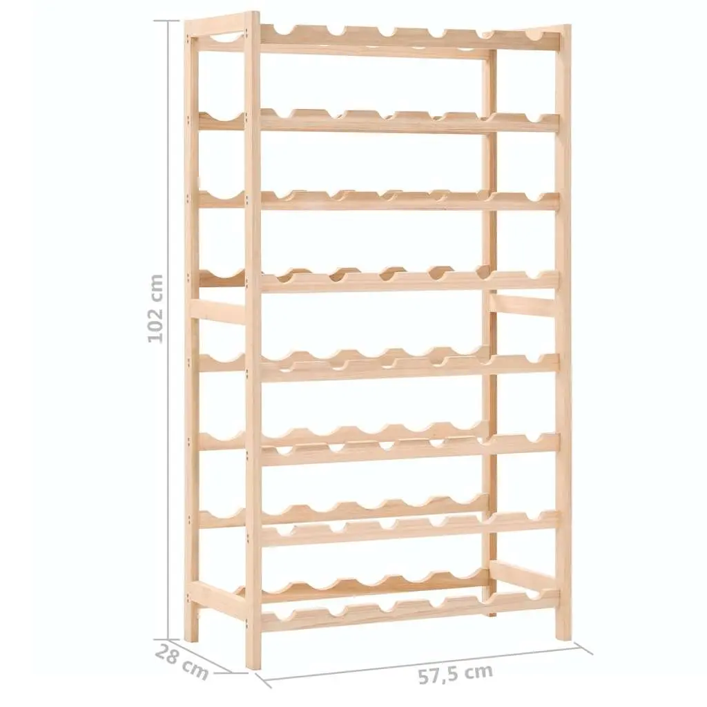 Wine Rack Cedar Wood 8 Tier Brown Storage Organizer Bottle Holder Display Stand Shelf