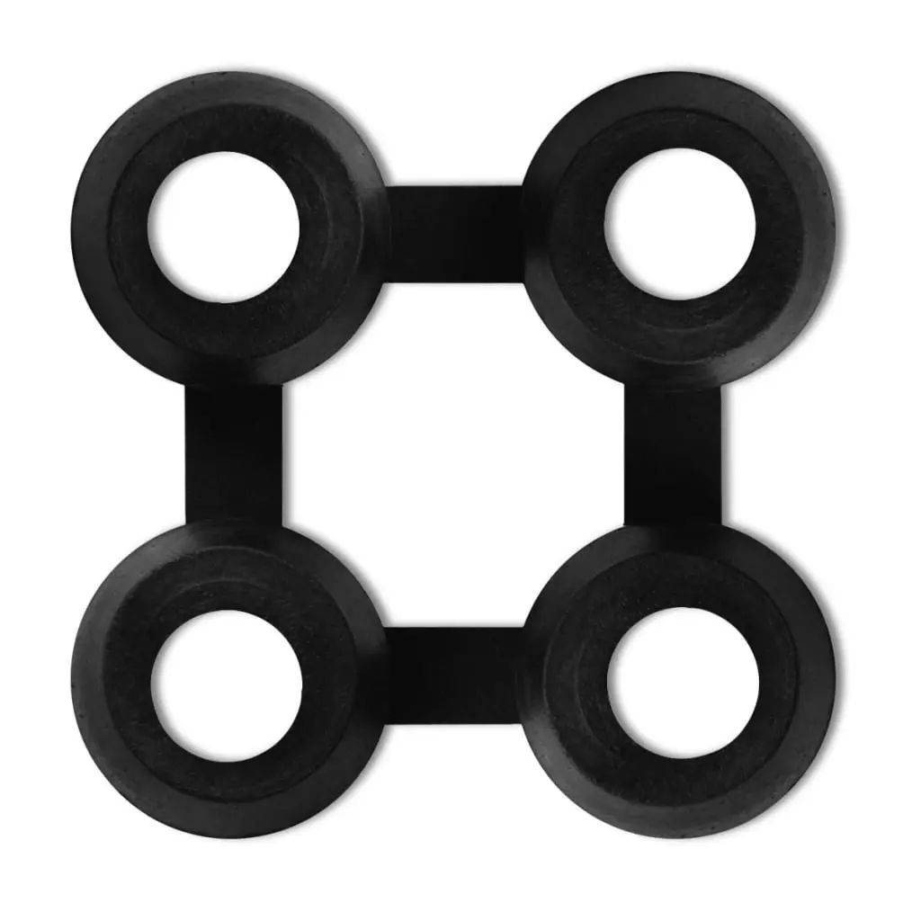 Rubber Mat Connectors Weather Resistant Non-Slip Easy Installation Black 10 Piece