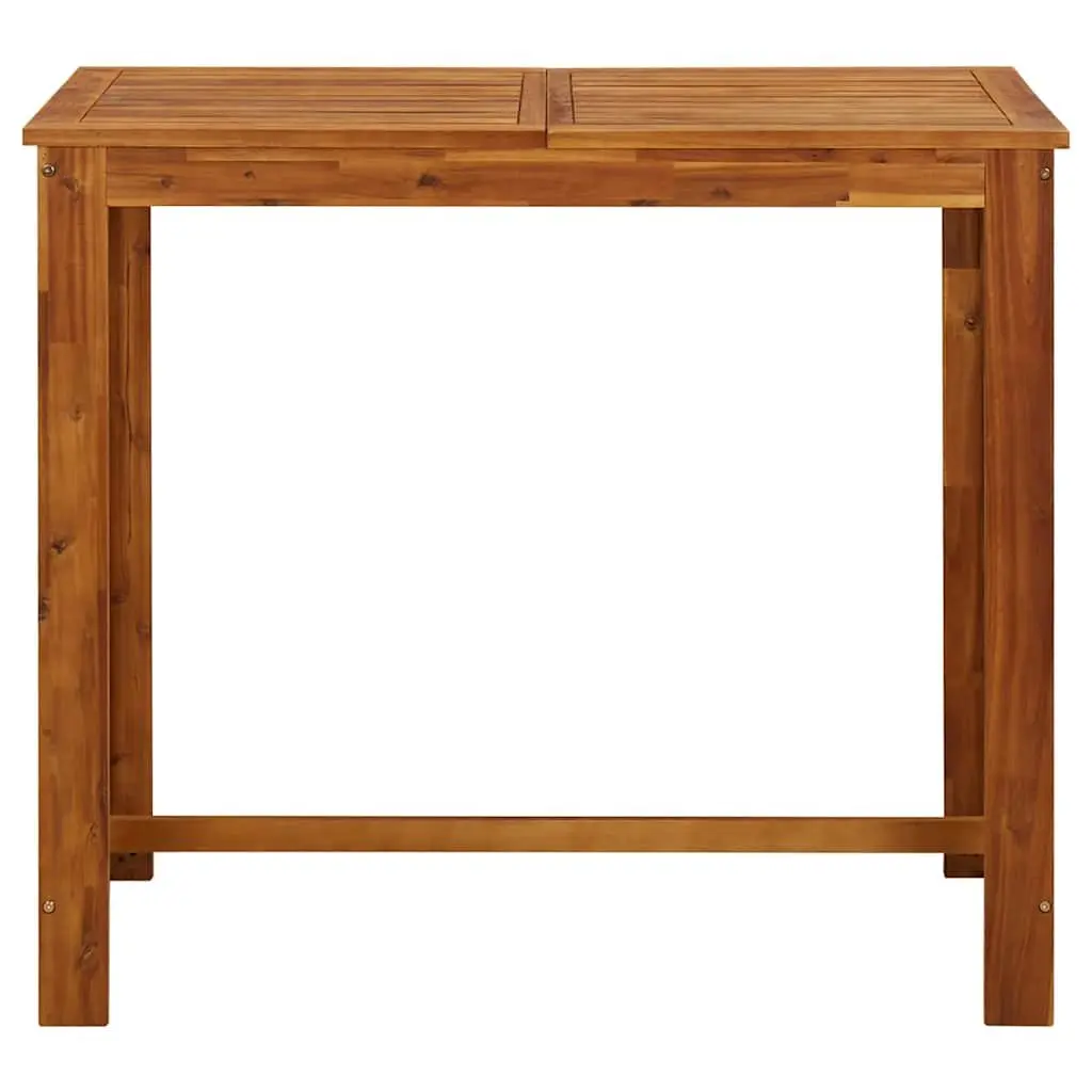 Bar Table Brown Solid Acacia Wood 120cm x 60cm x 105cm Kitchen Dining Room Furniture