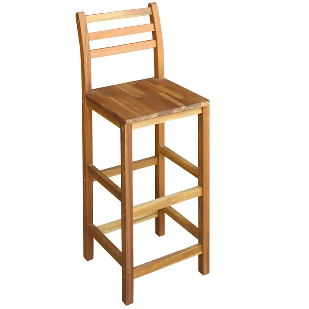 Bar Table and Chair Set 7 Pieces Wooden Kitchen Dining Furniture Brown
