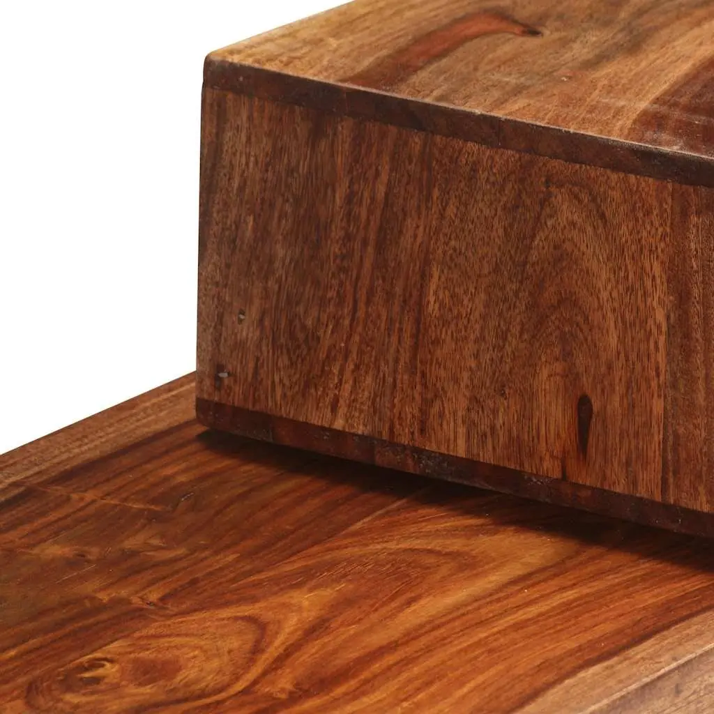 TV Cabinet Solid Wood Acacia Brown Sideboard Storage 2 Drawers Living Room