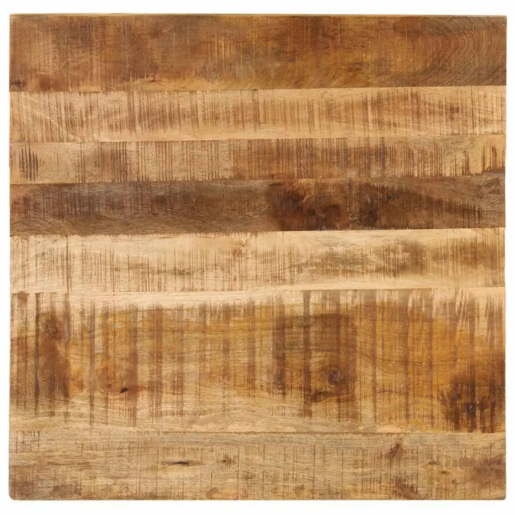 Coffee Table Solid Mango Wood Brown 80x80x40 cm Retro Style Living Room Accent Furniture