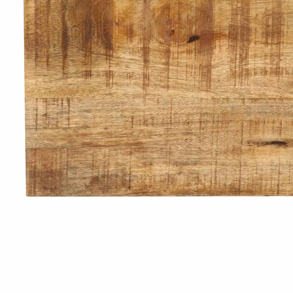 Coffee Table Solid Mango Wood Brown 80x80x40 cm Retro Style Living Room Accent Furniture