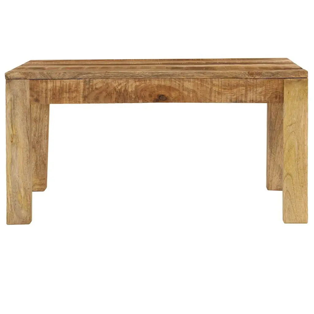 Coffee Table Solid Mango Wood Brown 80x80x40 cm Retro Style Living Room Accent Furniture