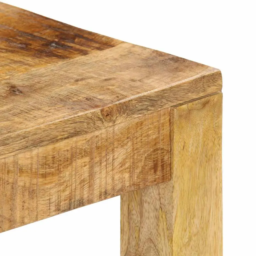 Coffee Table Solid Mango Wood Brown 80x80x40 cm Retro Style Living Room Accent Furniture