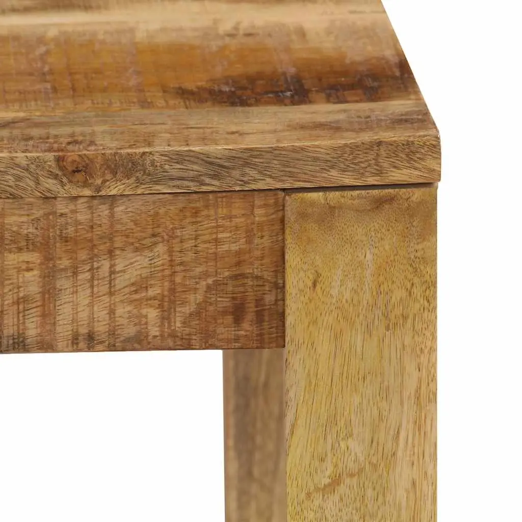 Coffee Table Solid Mango Wood Brown 80x80x40 cm Retro Style Living Room Accent Furniture