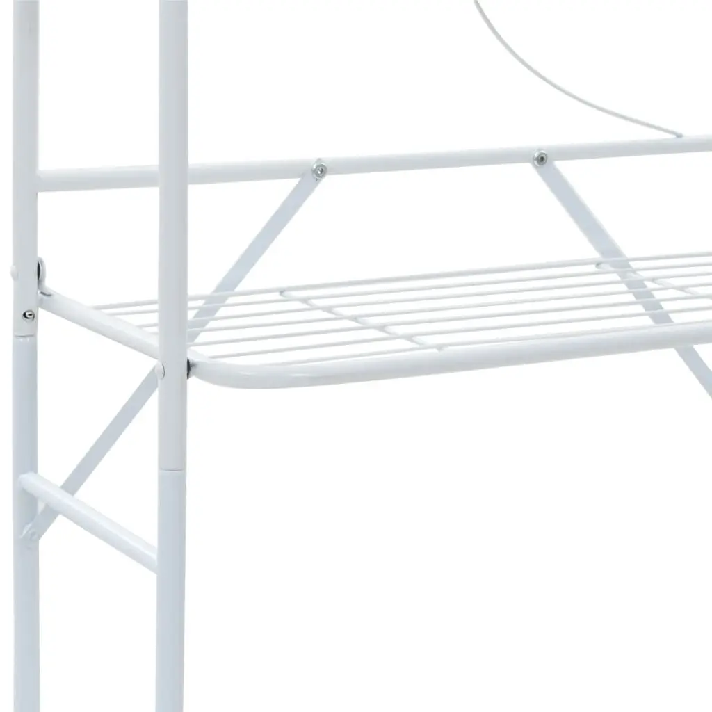 Toilet Rack Steel White 60 x 33 x 174 cm Bathroom Storage Organizer Towel Holder Over Tank Stand