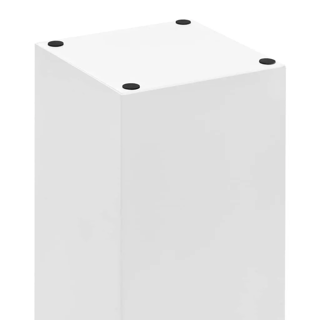 Umbrella Stand Powder-Coated Steel White with Removable Drip Tray