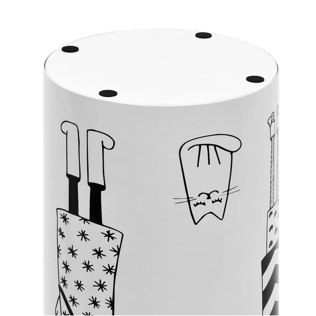 Steel Umbrella Stand Modern White Hallway Entryway Storage with Removable Drip Tray